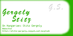 gergely stitz business card
